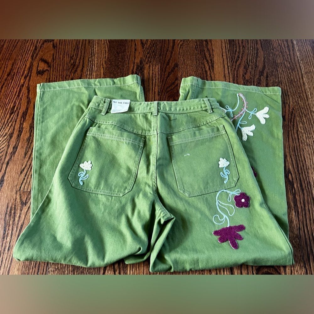 FREE PEOPLE We The Free - Summer Bloom Embroidered Jeans size 28 - Picture 6 of 6
